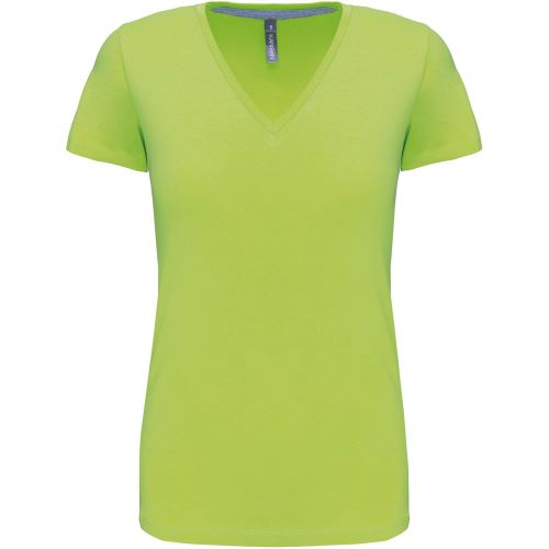 KARIBAN VINTAGE V-NECK K381 / Koszulka damska z krótkim rękawem