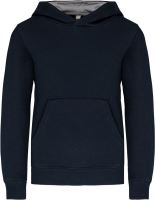 KARIBAN VINTAGE K453 / Bluza dziecięca z kontrastowym kapturem