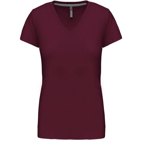 KARIBAN VINTAGE V-NECK K381 / Koszulka damska z krótkim rękawem